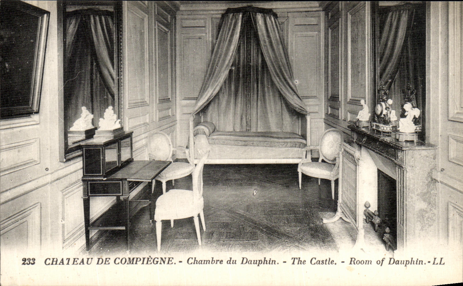 VINTAGE POSTCARD Castle Of Compiegne Room of the Dolphin