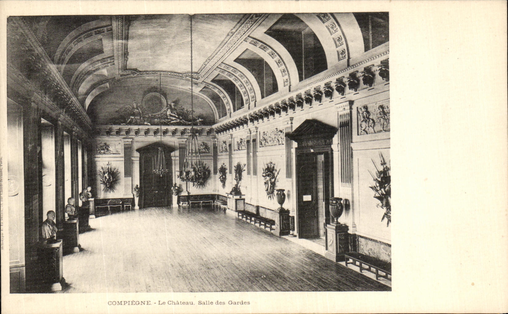VINTAGE POSTCARD Compiegne the Castle Room of the Guards