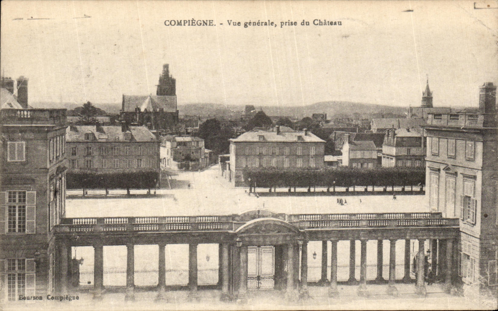 VINTAGE POSTCARD Compiegne View taken of the Castle