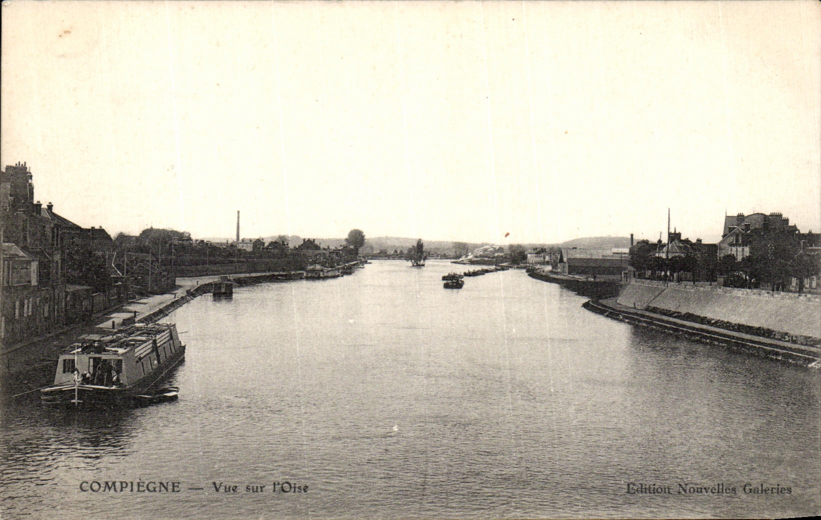 VINTAGE POSTCARD Compiegne Seen on L Oise