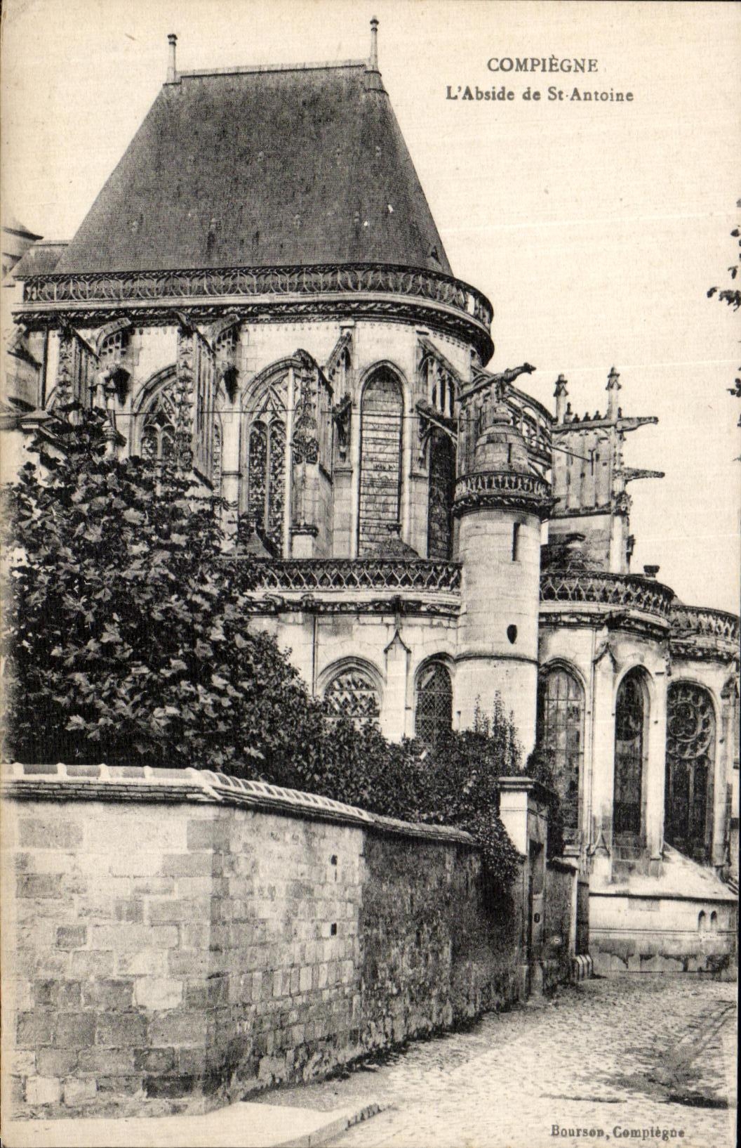 VINTAGE POSTCARD Compiegne L Apse of St Antoine