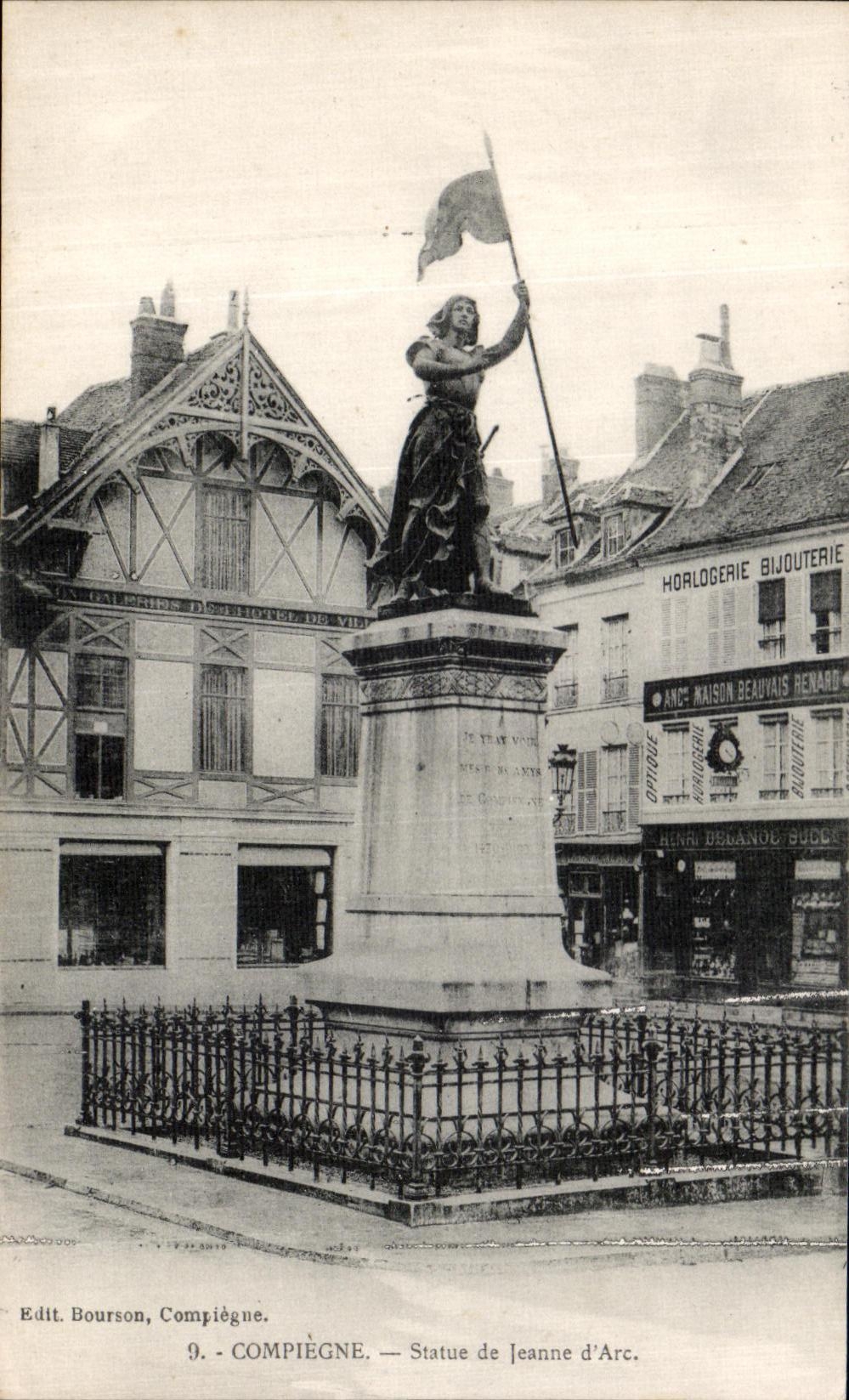 VINTAGE POSTCARD Compiegne Rules of Jeanne D Arc