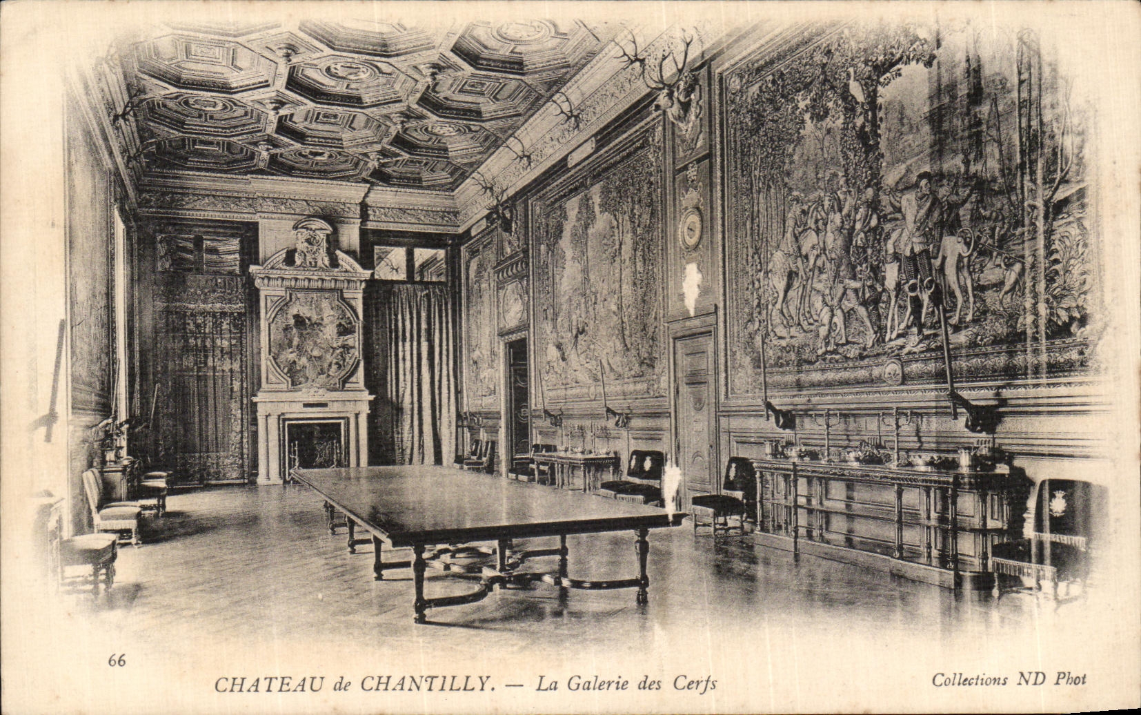 Castillo de la POSTAL de la VENDIMIA de Chantilly la galeria de los machos