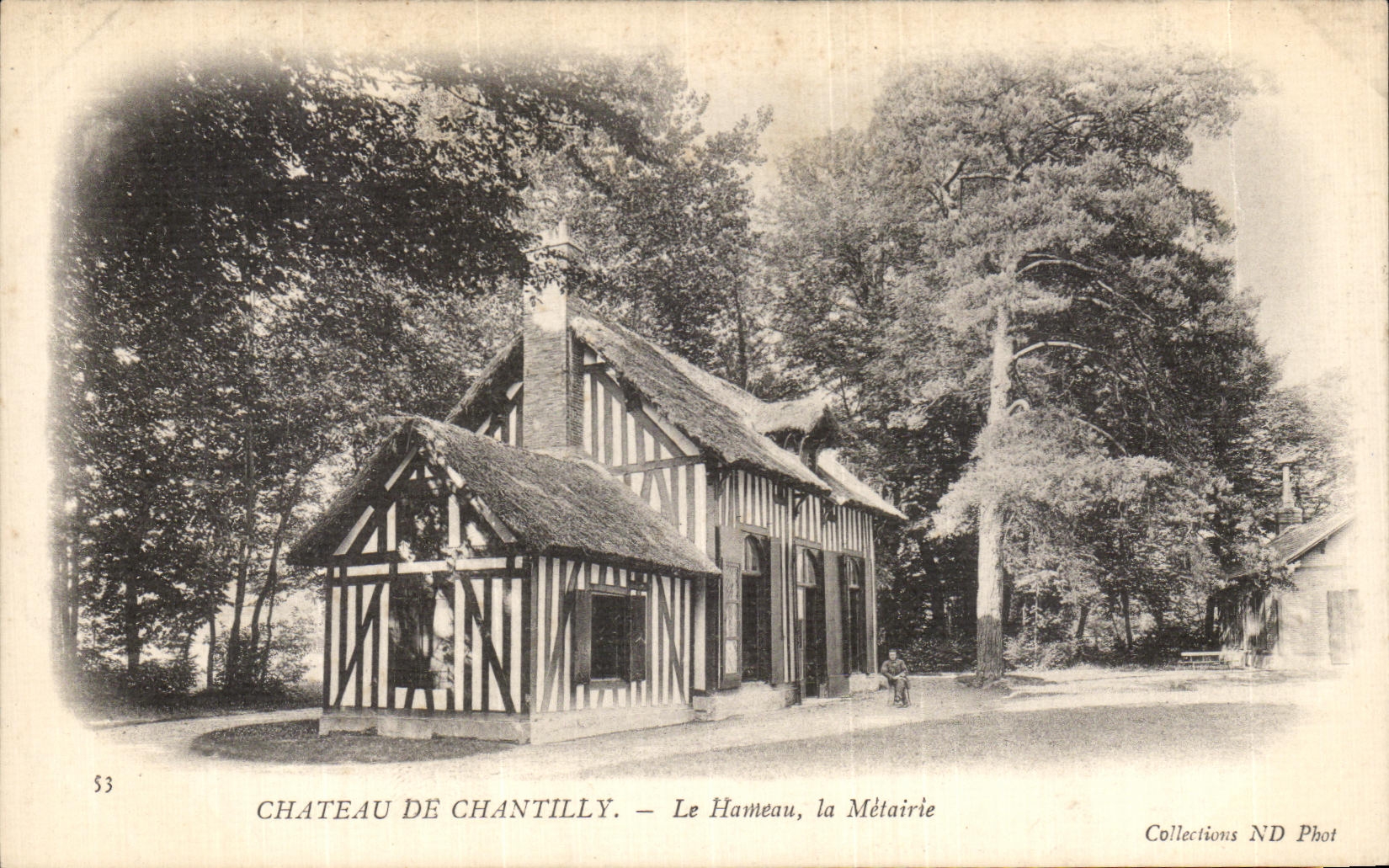 VINTAGE POSTCARD Castle Of Chantilly the Hamlet the Smallholding