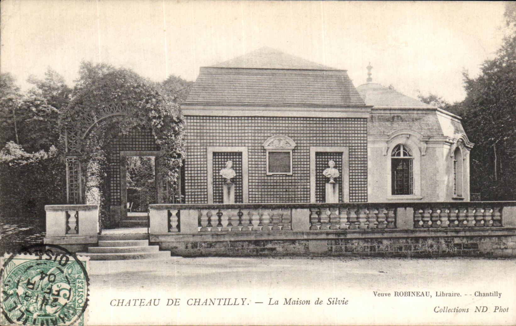 VINTAGE POSTCARD Castle Of Chantilly the House of Silvie