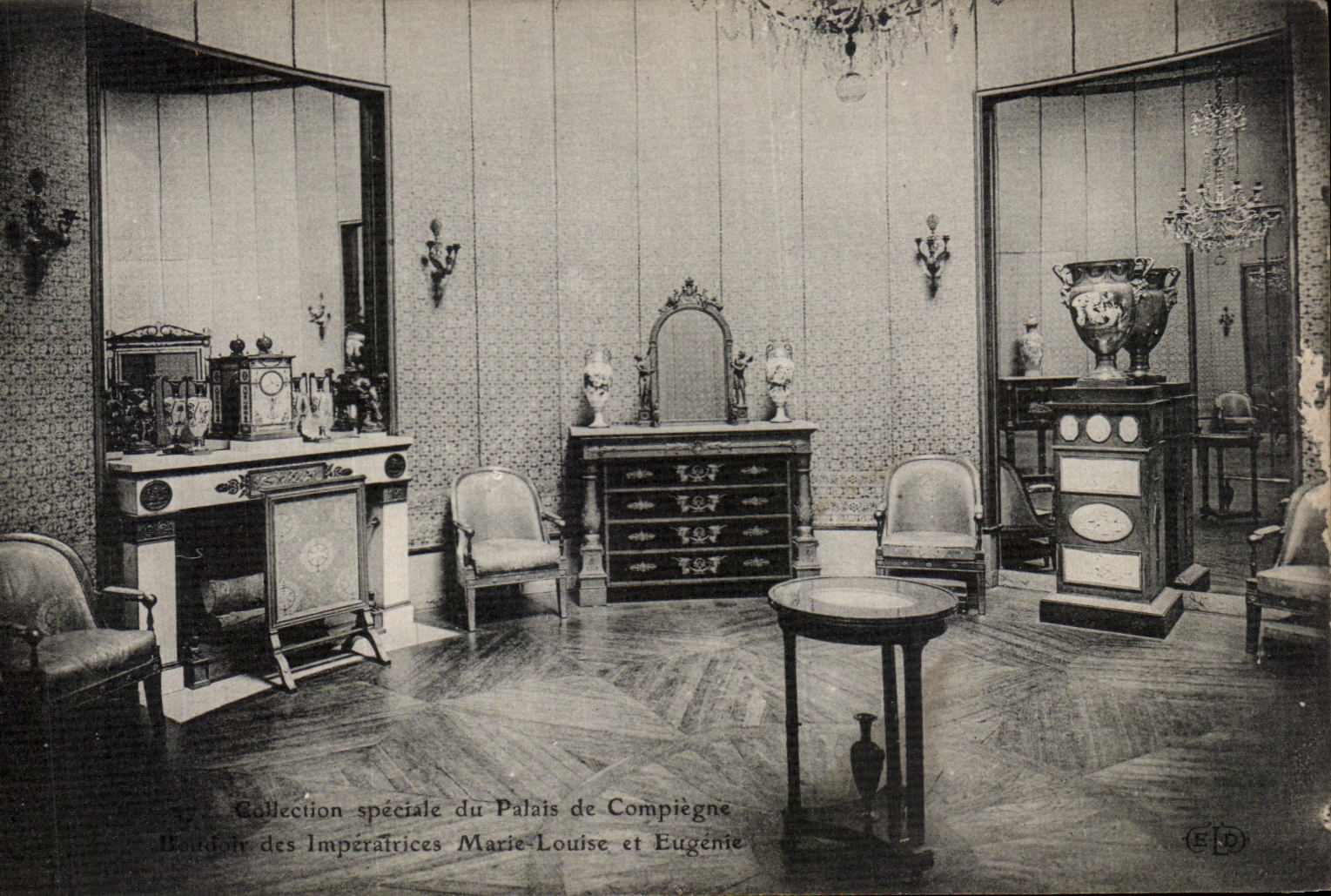 VINTAGE POSTCARD Special Collection of the Palate of Compiegne Empresses Marie Louise and Eugenie