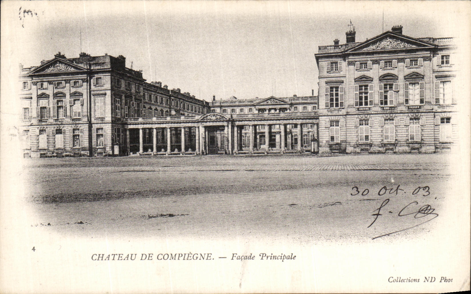 VINTAGE POSTCARD Castle Of Compiegne Principal Frontage