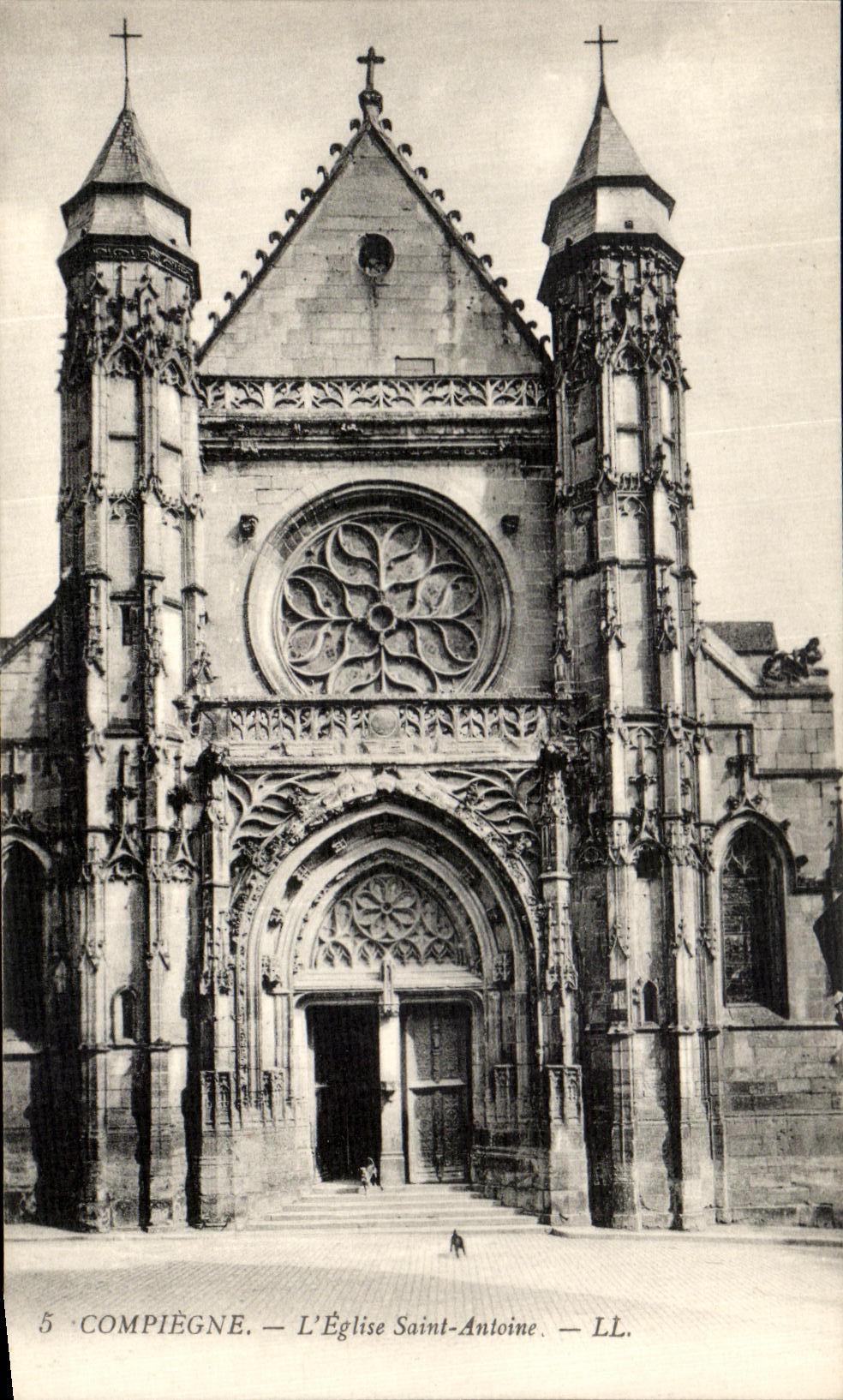 VINTAGE POSTCARD Compiegne L Church Holy Antoine