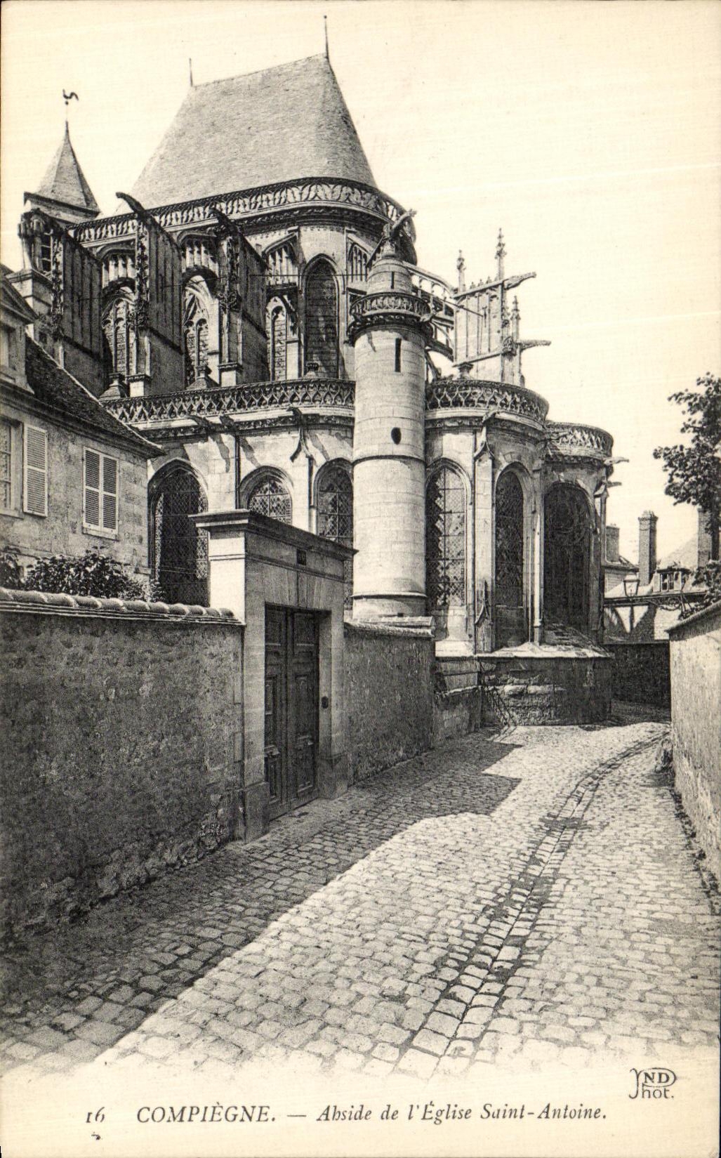 VINTAGE POSTCARD Compiegne Apse of L Church Saint Antoine