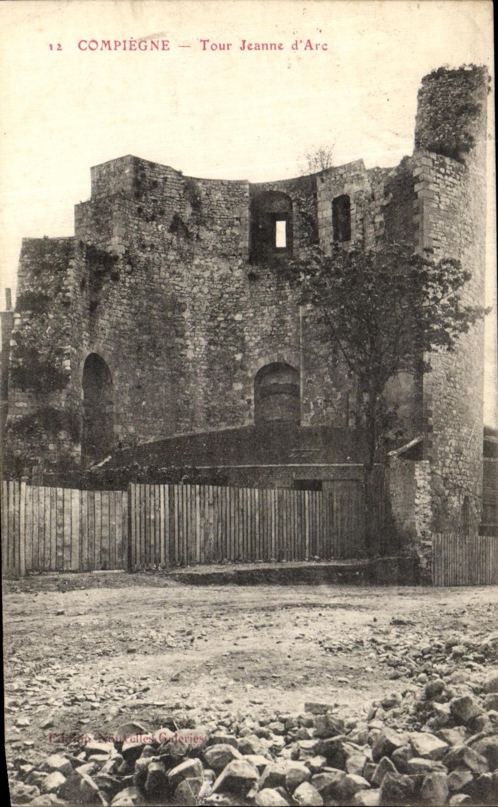VINTAGE POSTCARD Compiegne Tower Jeanne D Arc