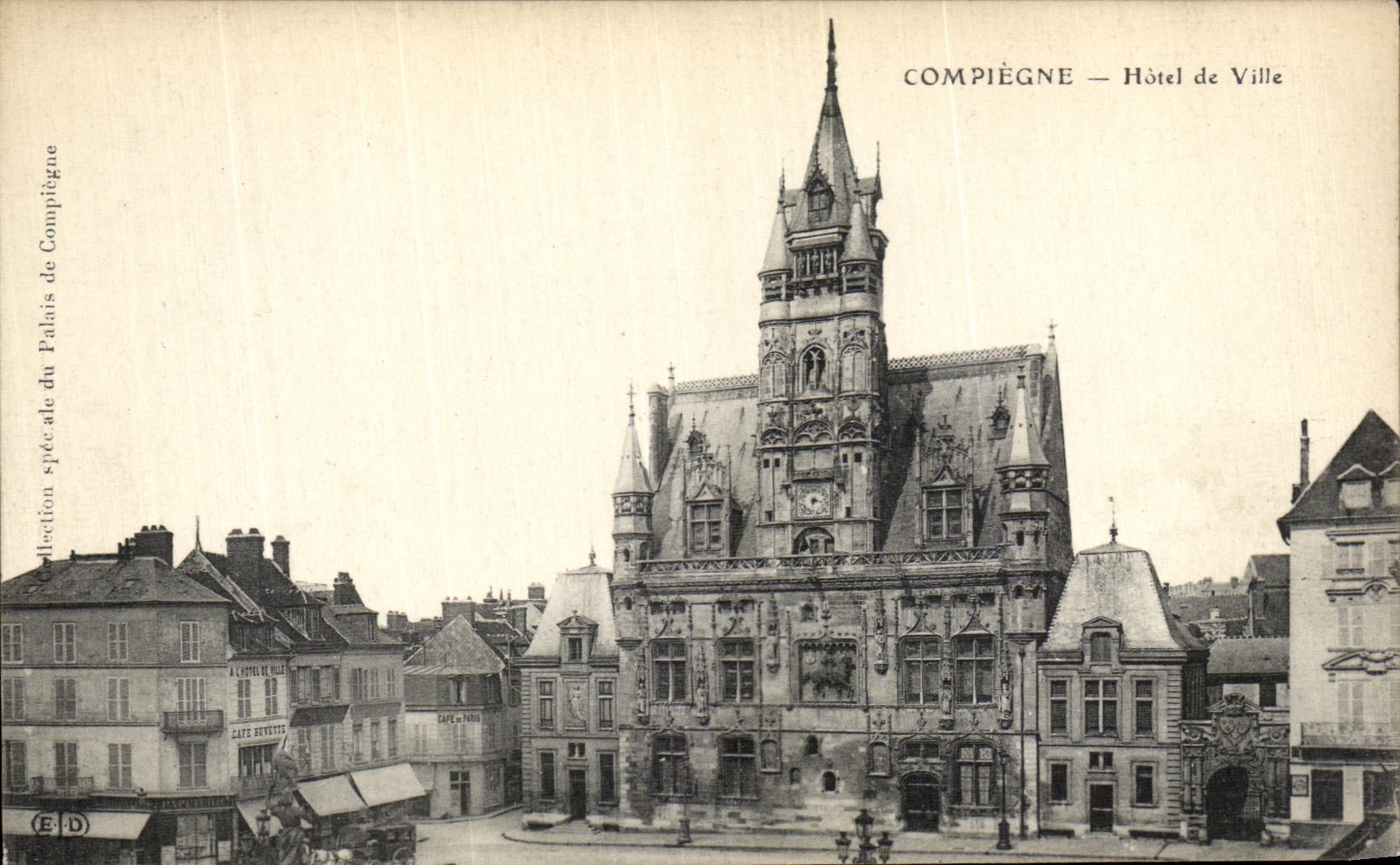 VINTAGE POSTCARD Compiegne Town hall