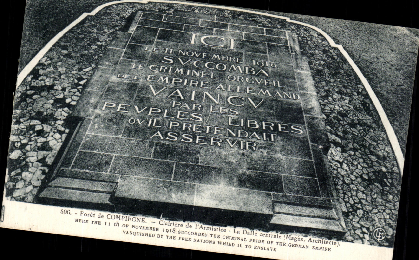 VINTAGE POSTCARD Drill of Compiegne Clearing of L Militaria armistice