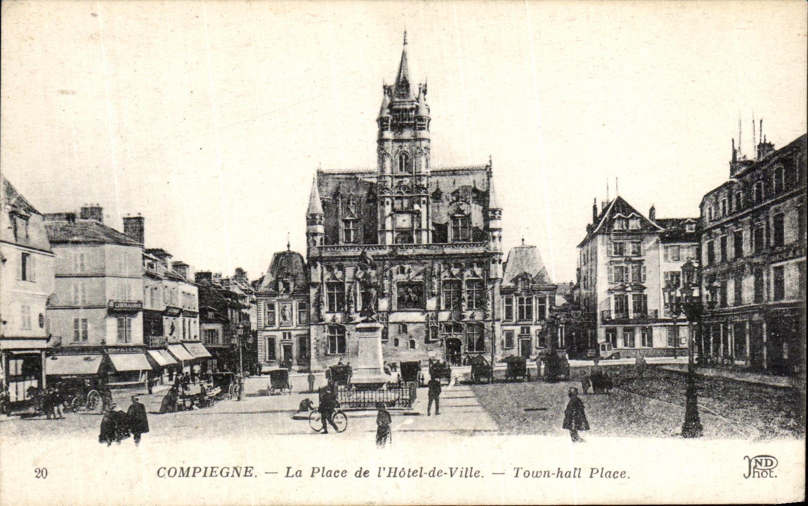 VINTAGE POSTCARD Compiegne the Place of I Town hall
