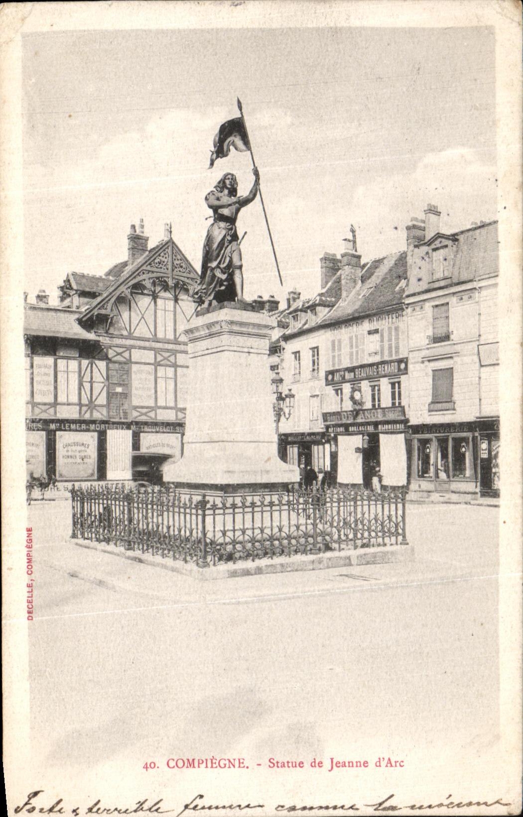 VINTAGE POSTCARD Compiegne Rules of Jeanne D arc