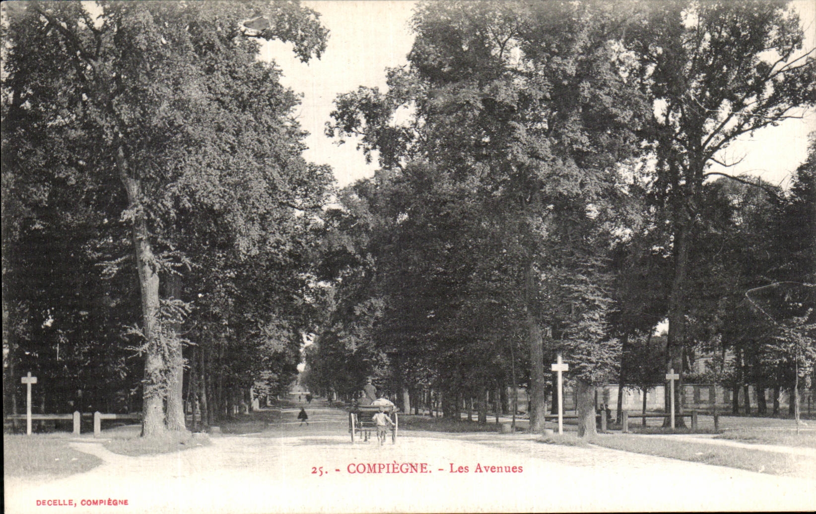 VINTAGE POSTCARD Compiegne Avenues