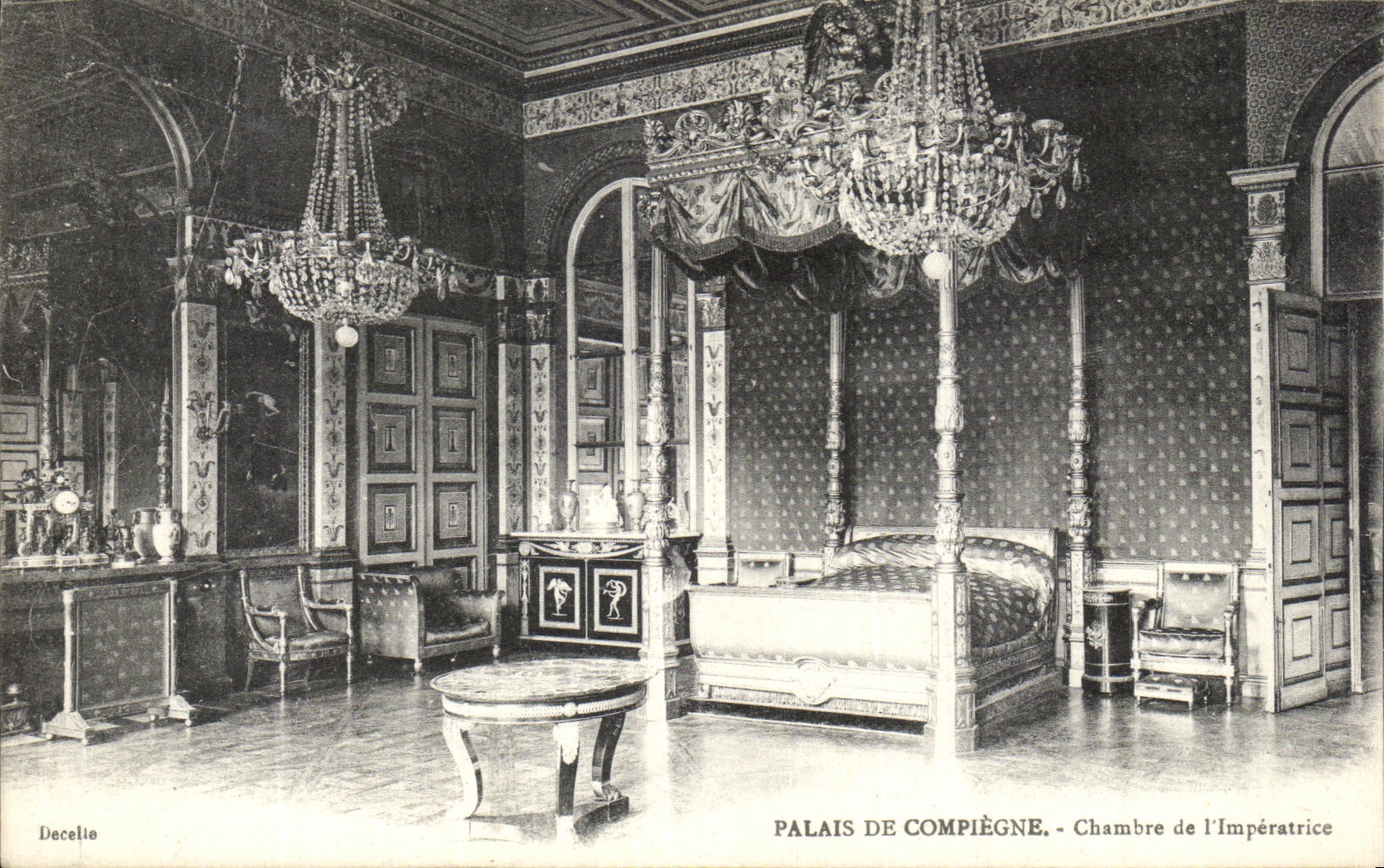 VINTAGE POSTCARD Palate of Compiegne Room of L Empress
