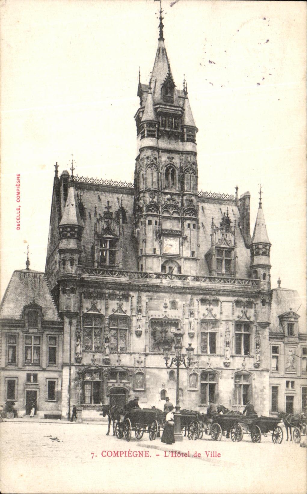 VINTAGE POSTCARD Compiegne L Town hall