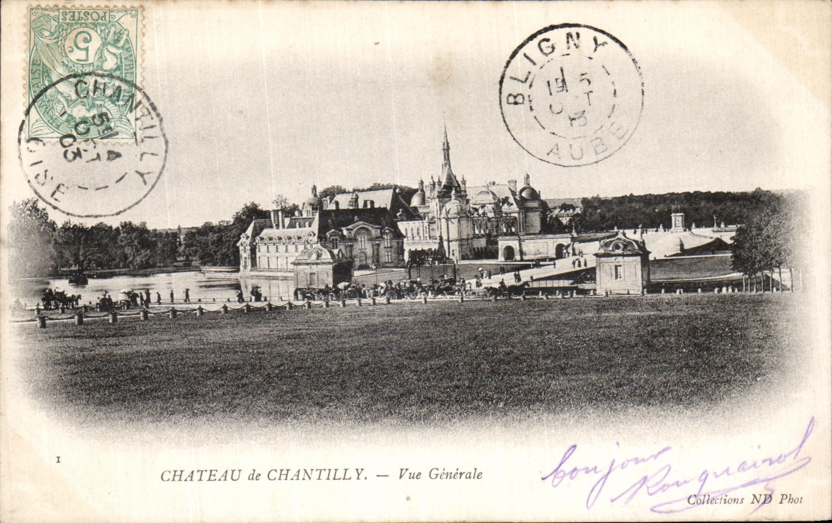 VINTAGE POSTCARD Chantilly Castle View