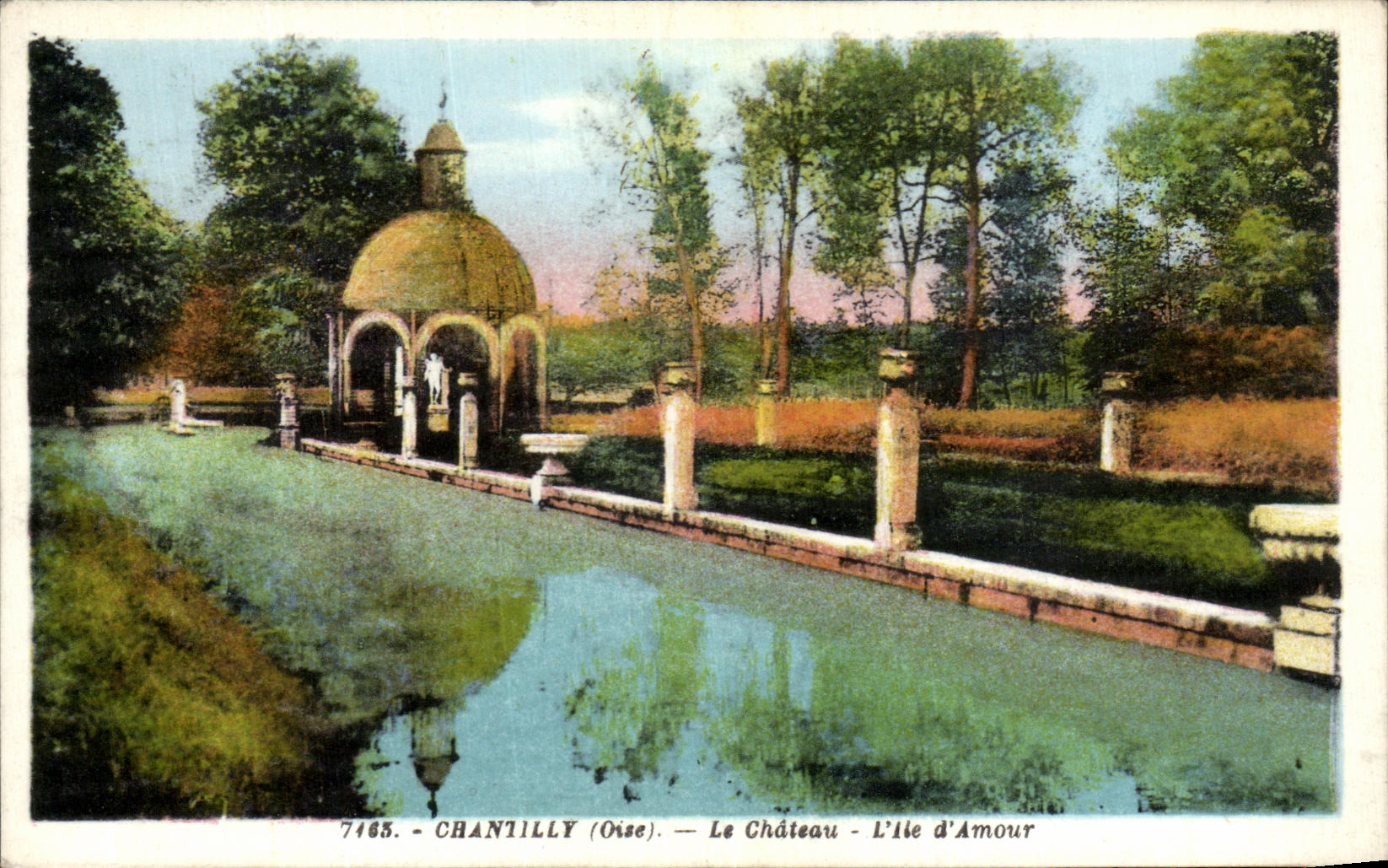 VINTAGE POSTCARD Chantilly the Castle L binds D Amour