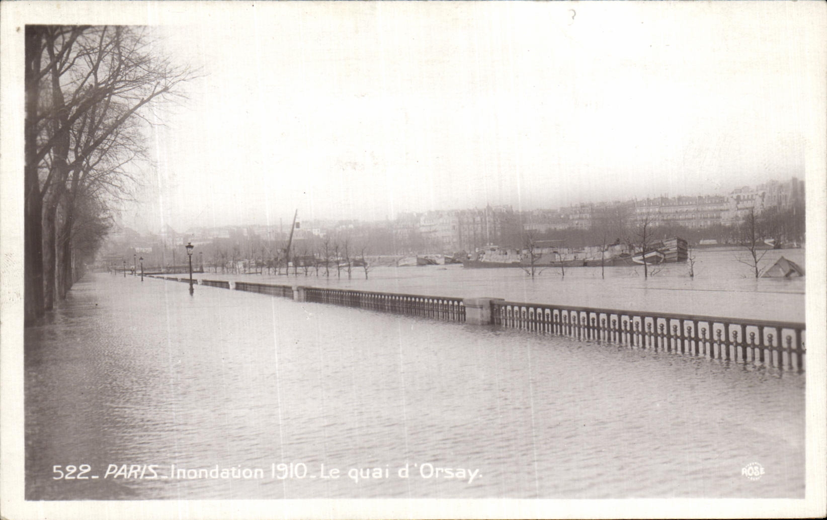 CPA Paris Inondation Le Quai d Orsay