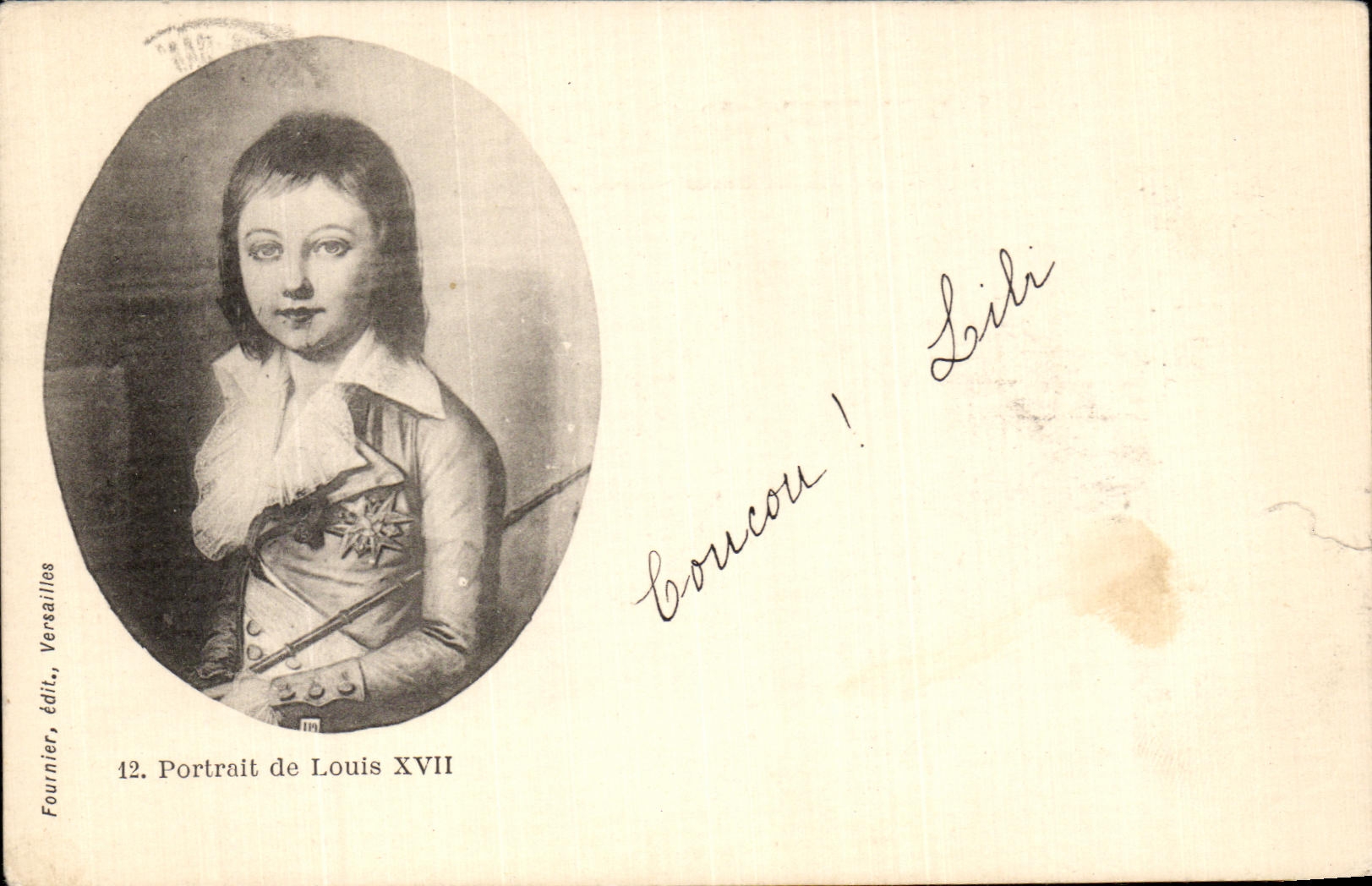VINTAGE POSTCARD Portrait of Louis XVII