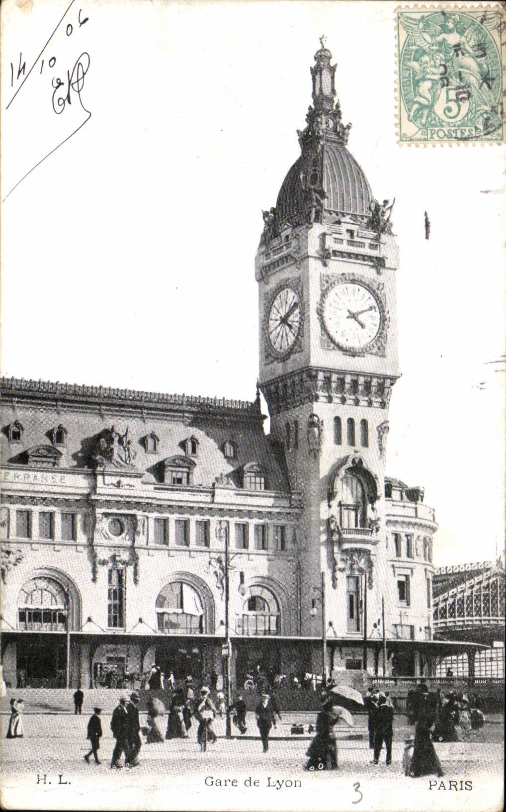 VINTAGE POSTCARD Paris Gare de Lyon