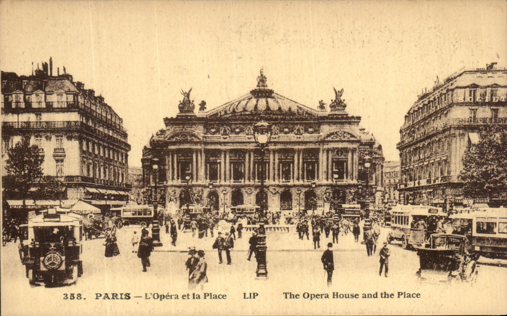VINTAGE POSTCARD Paris L operated and the place