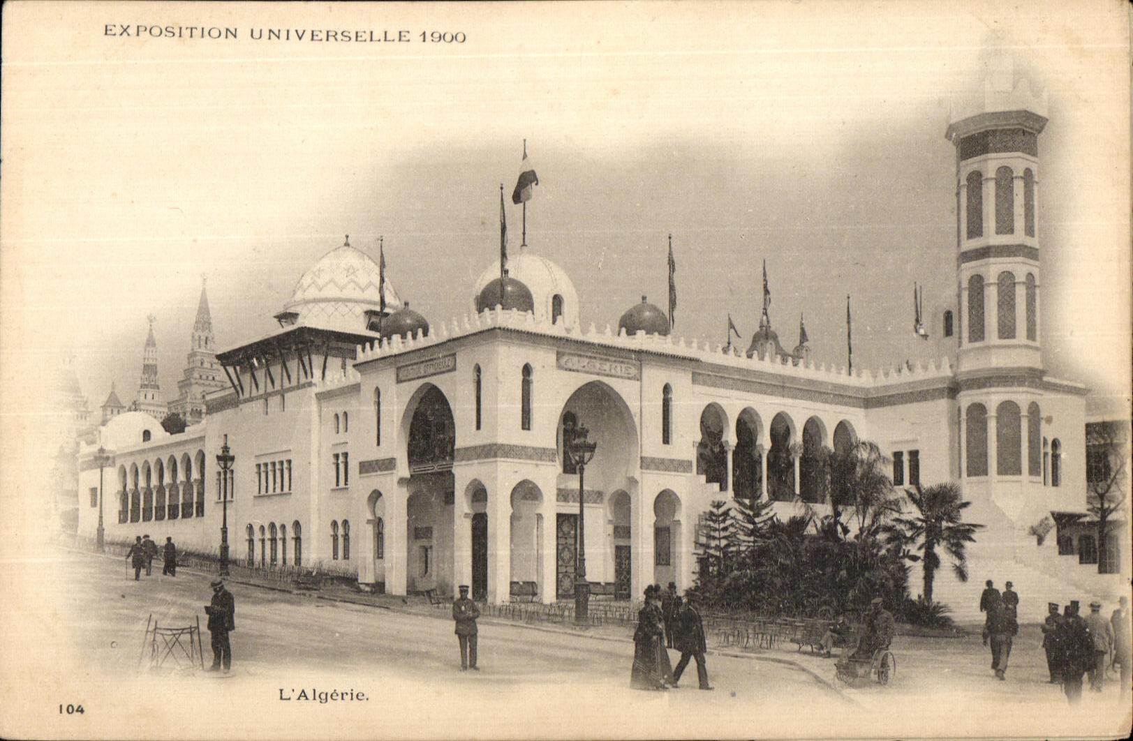 VINTAGE POSTCARD Paris World Fair 1900 L Algeria