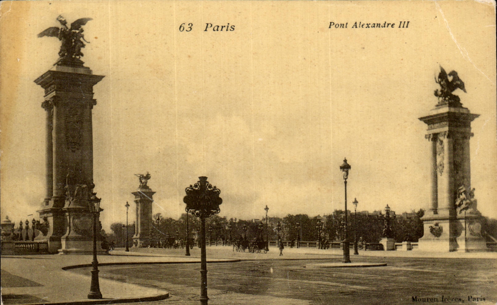 VINTAGE POSTCARD Paris Bridge Alexandre III