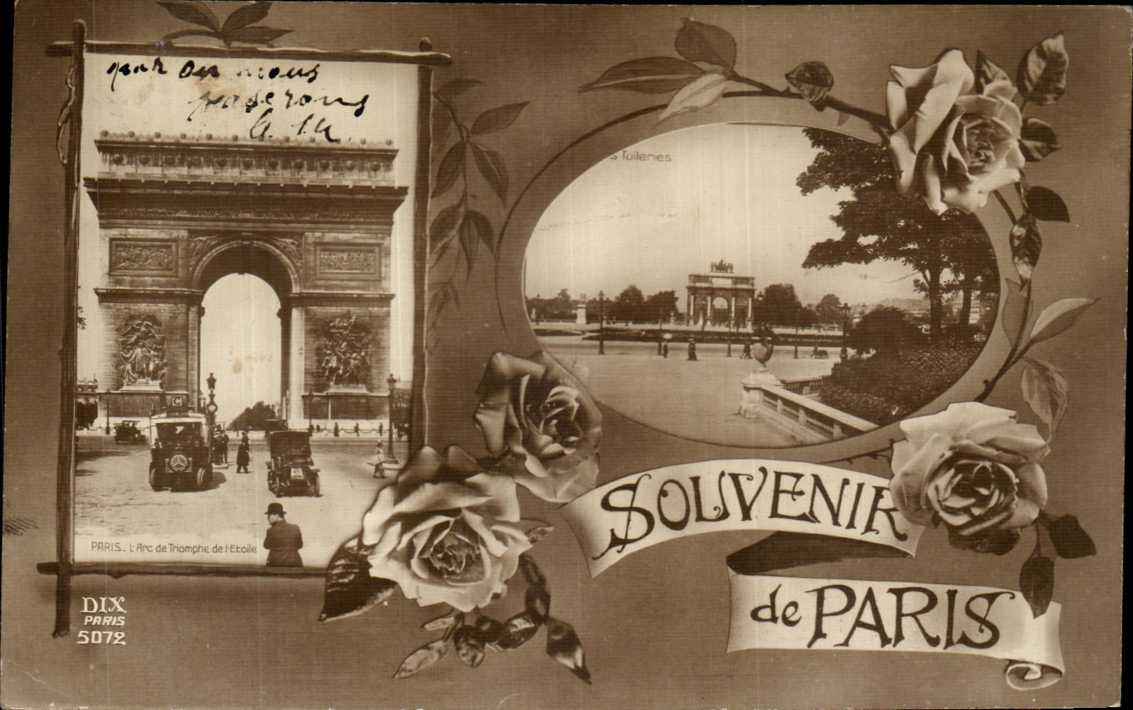 CPA Souvenir De Paris Arc de Triomphe Tuileries