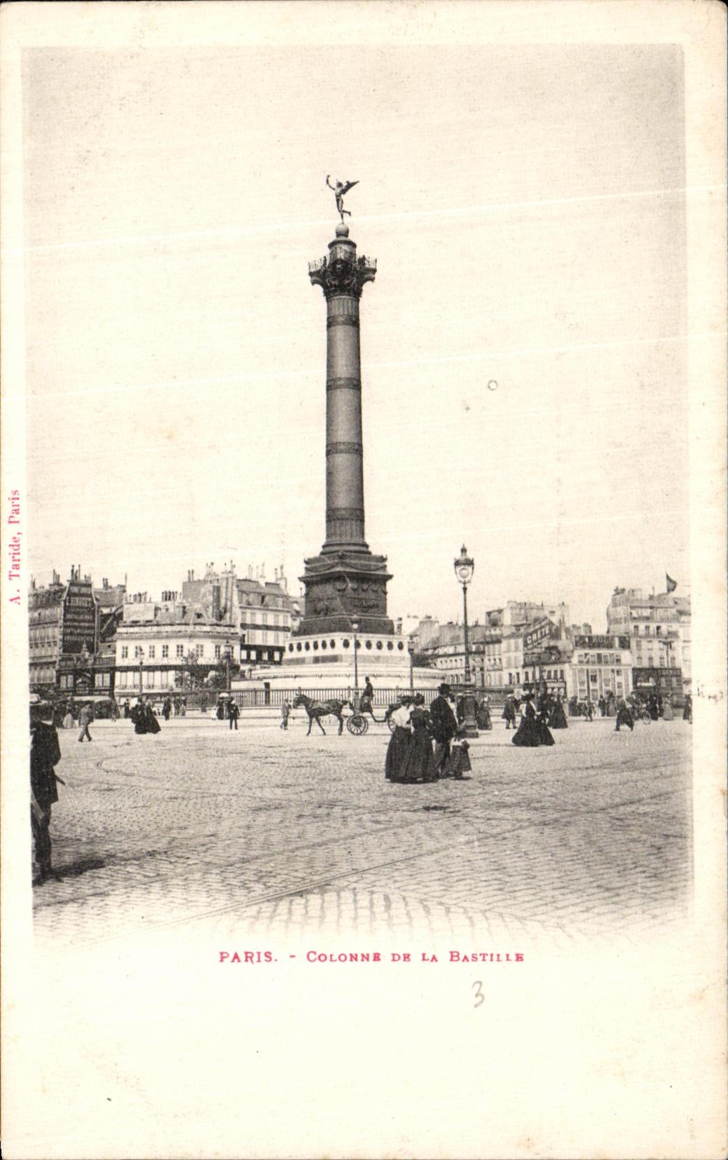 VINTAGE POSTCARD Paris Column Of the Bastille