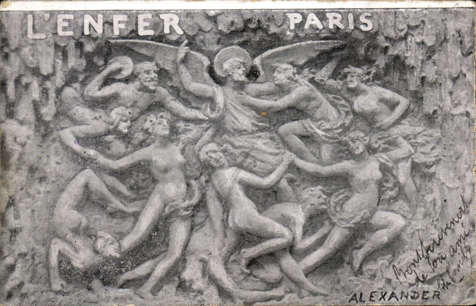 VINTAGE POSTCARD Paris L Hell Alexander Montmartre Devil