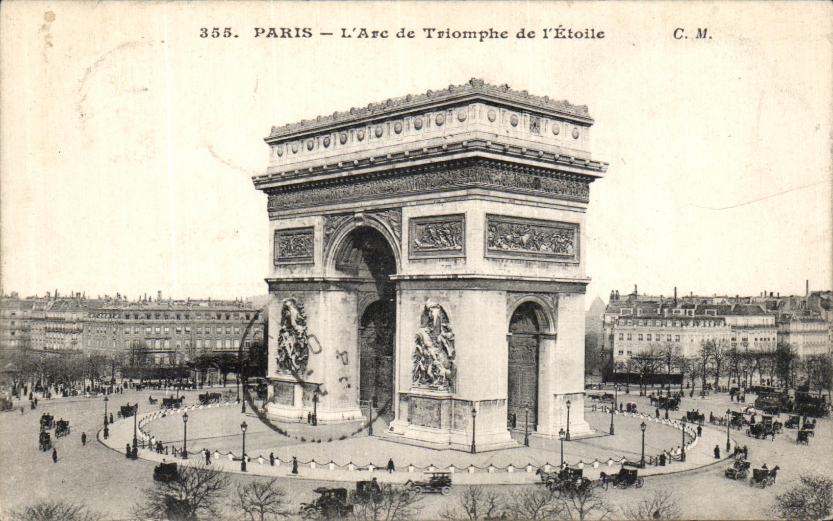 POSTAL Paris L de la VENDIMIA Arc de Triomphe de L Etoile