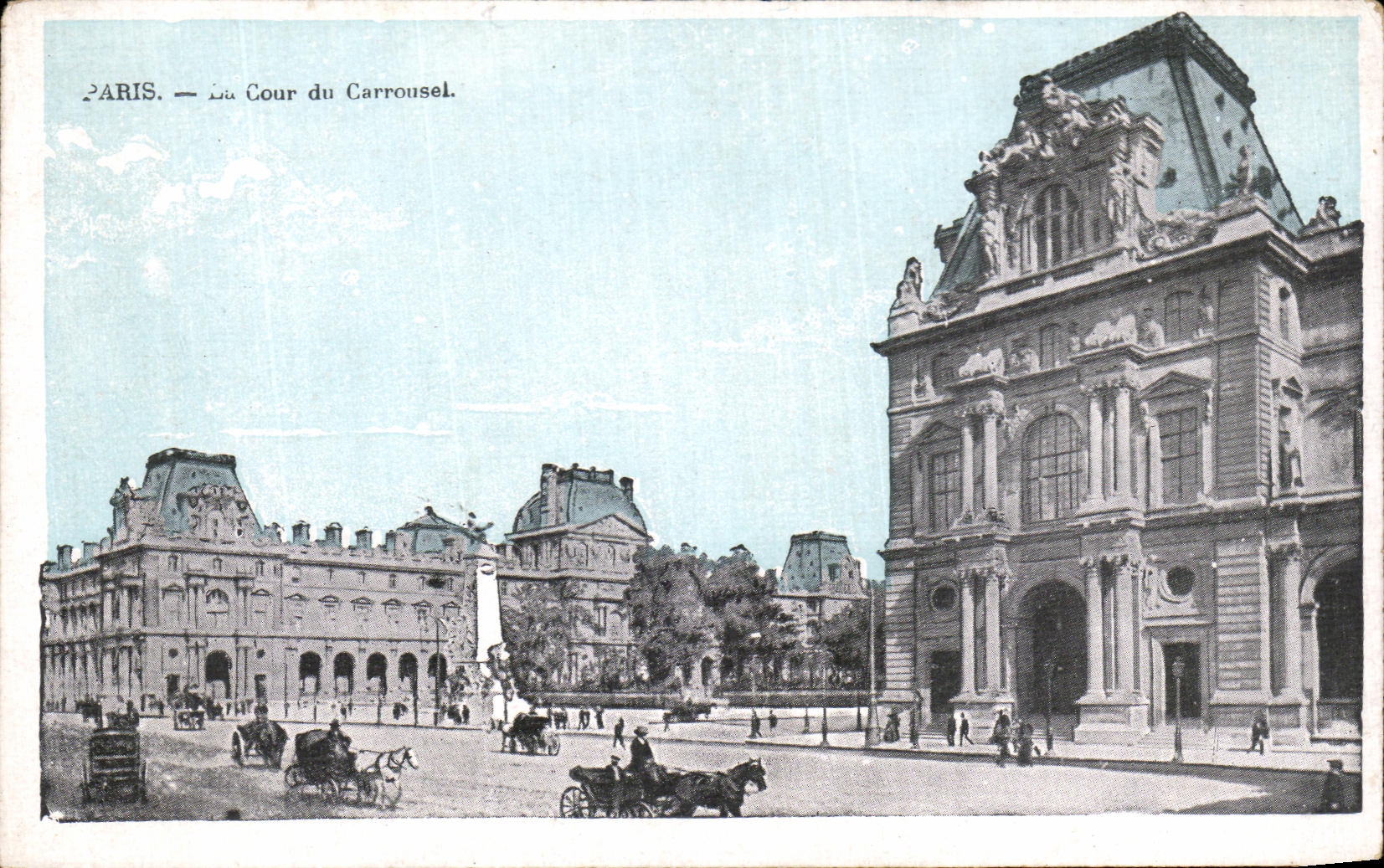 Corte de Paris de la POSTAL de la VENDIMIA de Corrossel