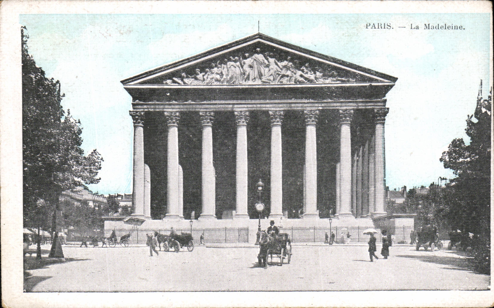 VINTAGE POSTCARD Paris the Madeleine