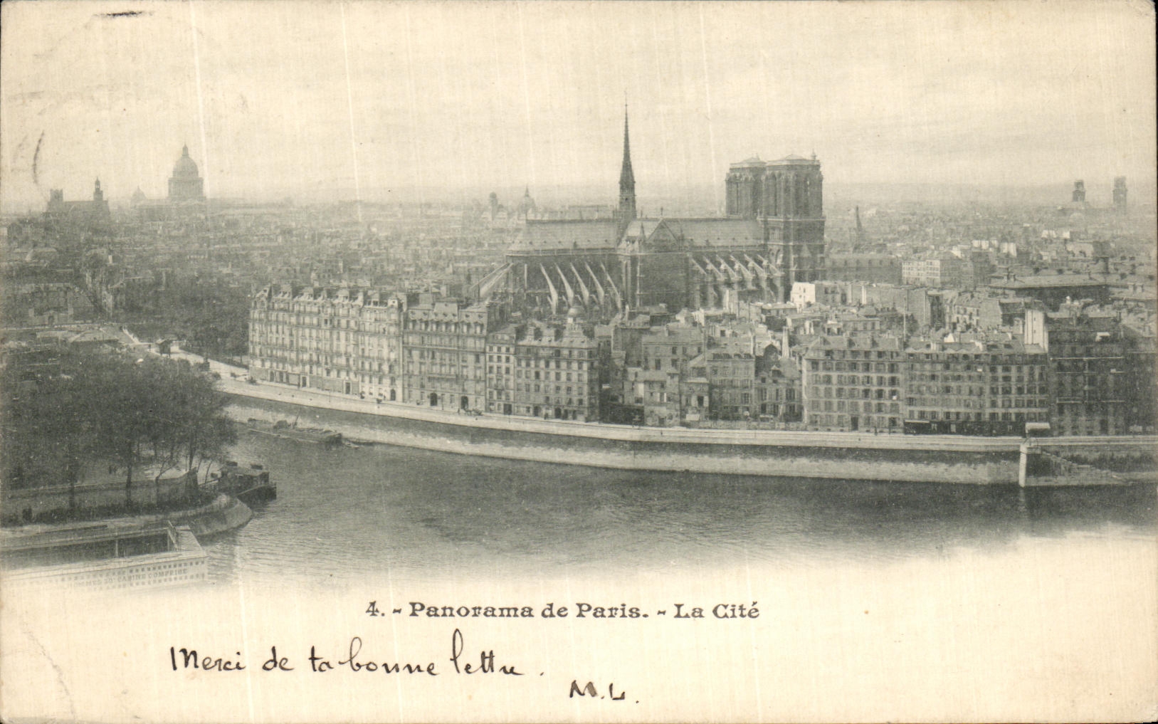 Panorama de la POSTAL de la VENDIMIA de Paris ISCED