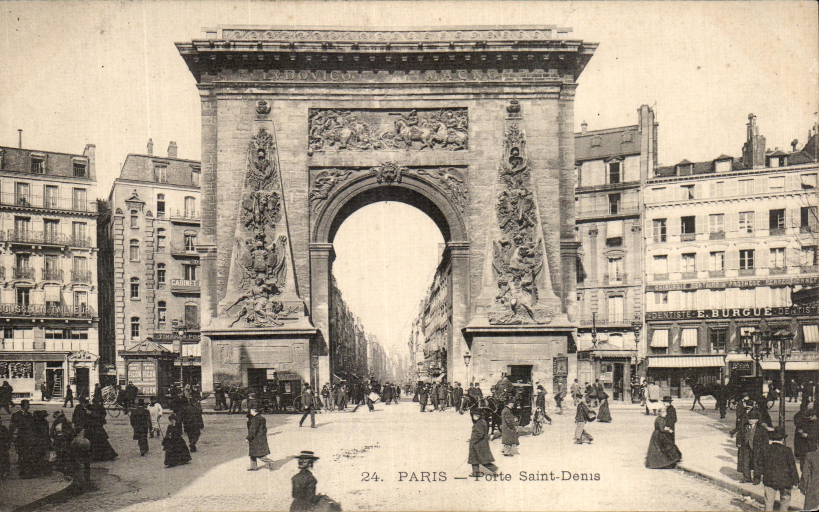 VINTAGE POSTCARD Paris Carries Holy Denis