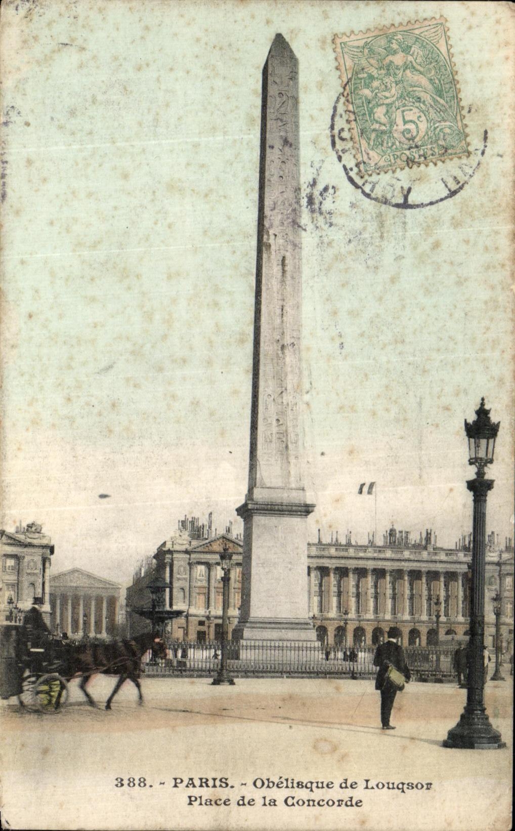 CPA Paris Obelisque de Louqsor Place de la Concorde