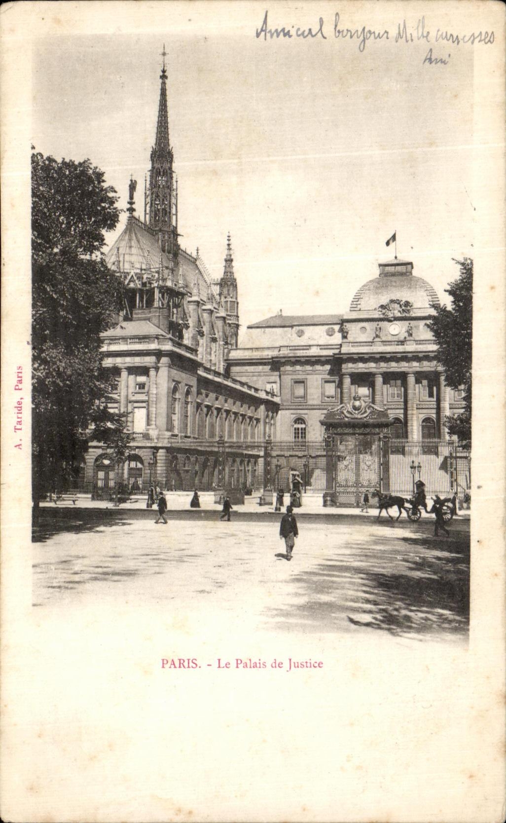 VINTAGE POSTCARD Paris Law courts