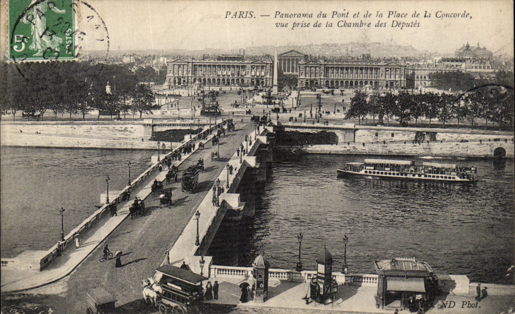 CPA Paris Panorama du Pont et de la Place de la Concorde vue prise de la Chambre des Deputes