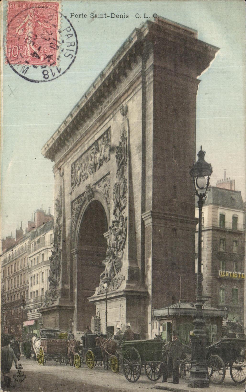 VINTAGE POSTCARD Paris Carries Holy Denis