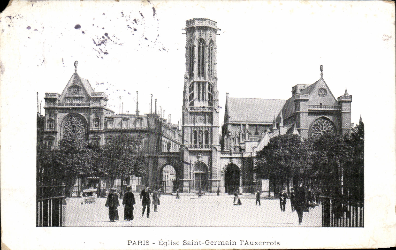 VINTAGE POSTCARD Paris Church Saint Germain L Auxerre native