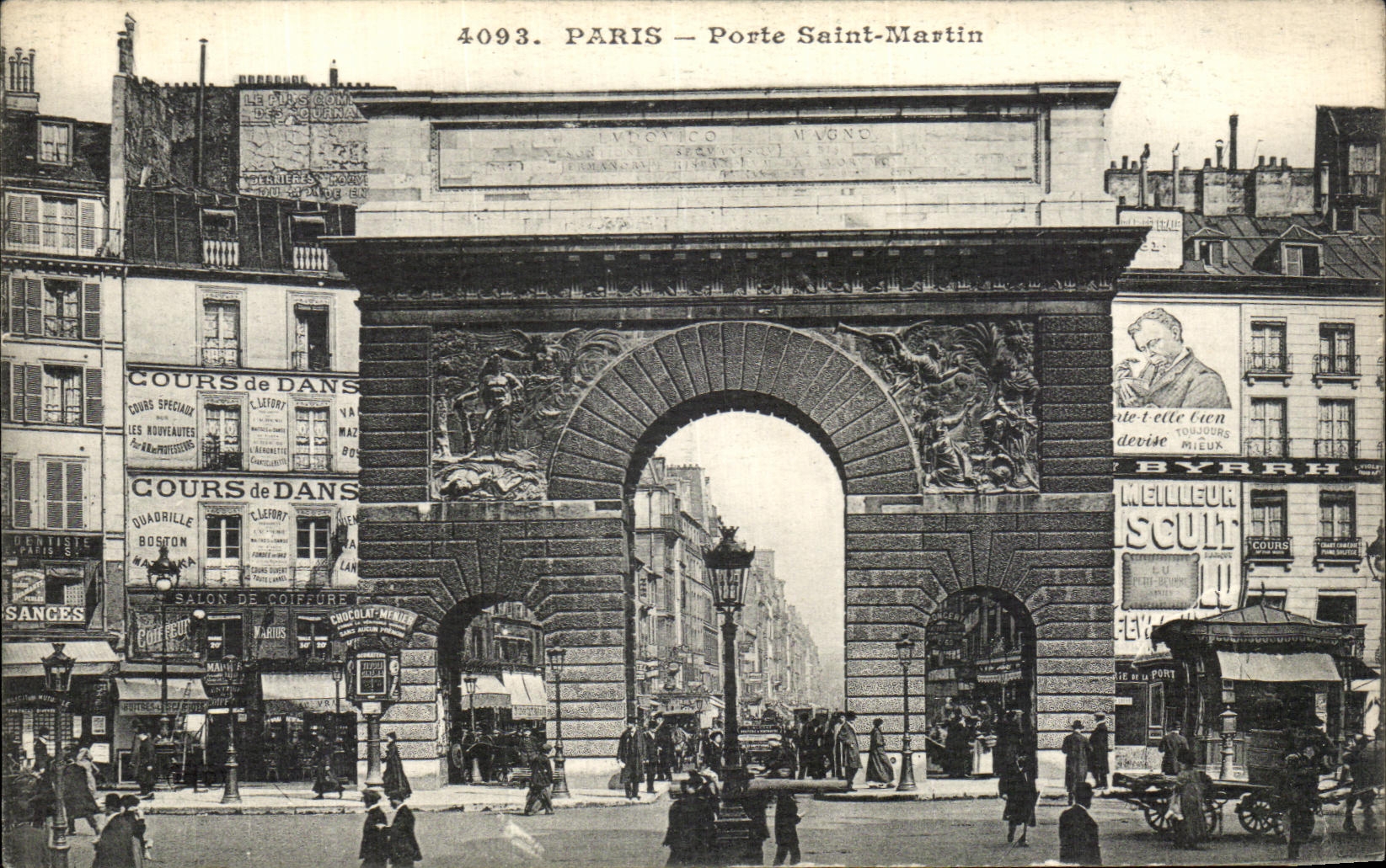 VINTAGE POSTCARD Paris Carries Holy Martin