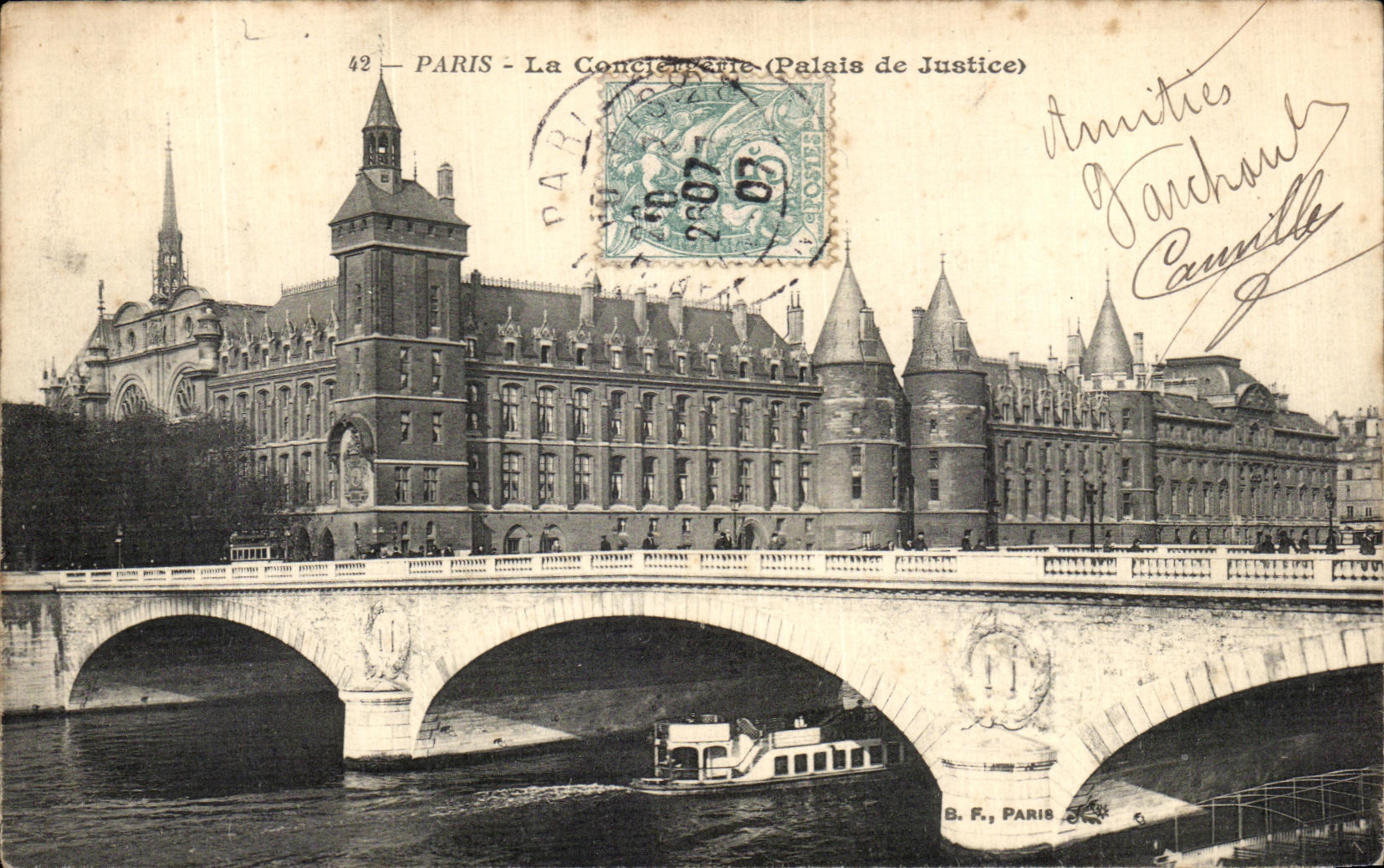 VINTAGE POSTCARD Paris the Caretaker s lodge Law courts
