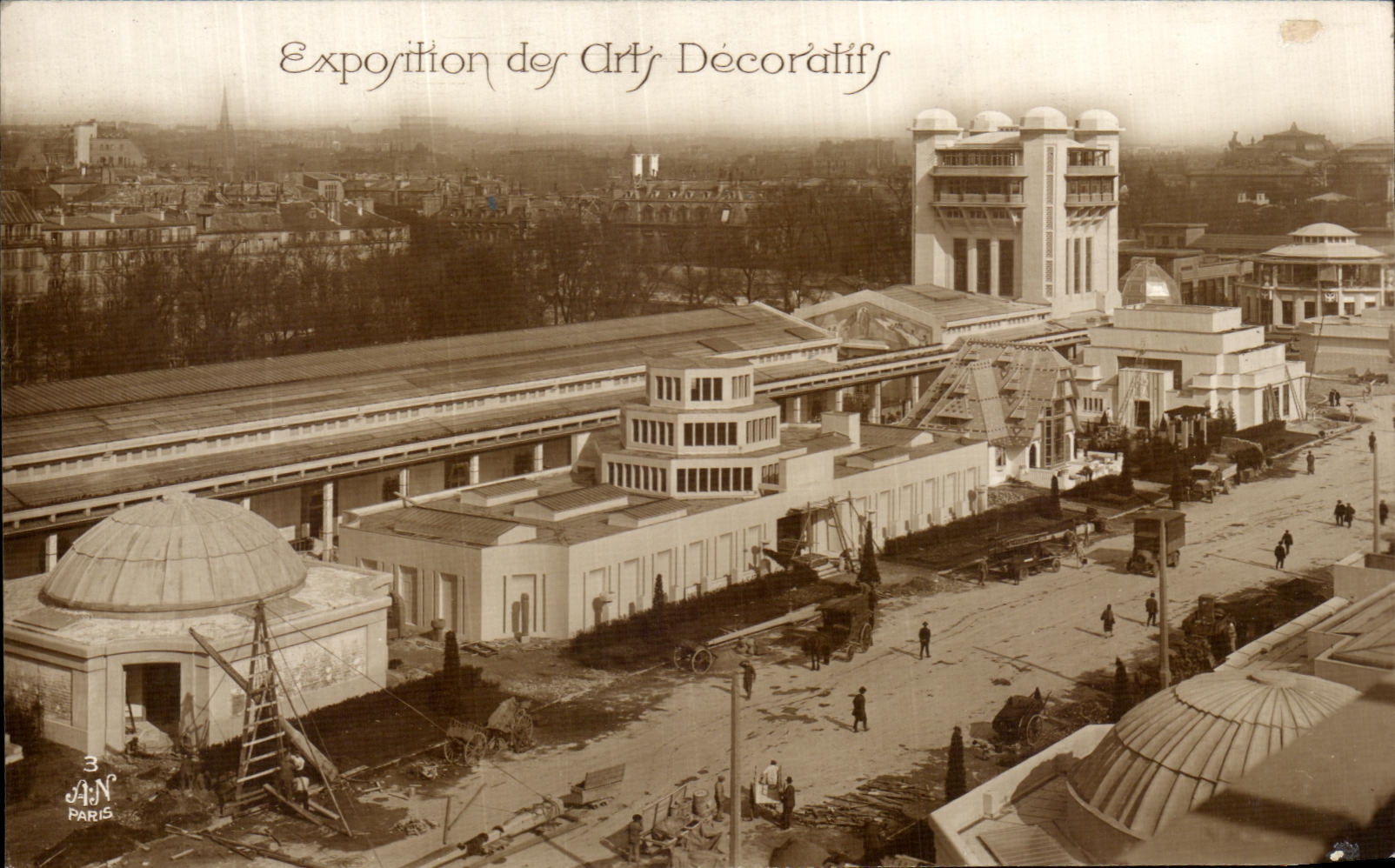 Feria de Paris de la POSTAL de la VENDIMIA de artes decorativos