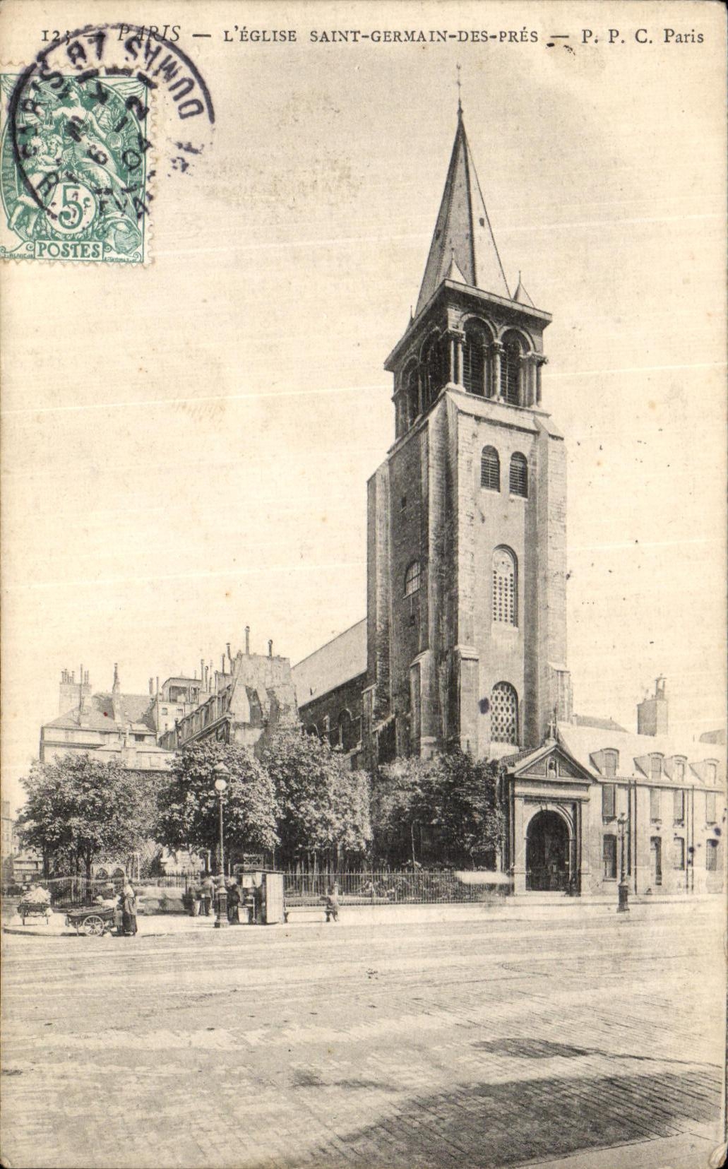 VINTAGE POSTCARD Paris L Church Saint Germain Of Near