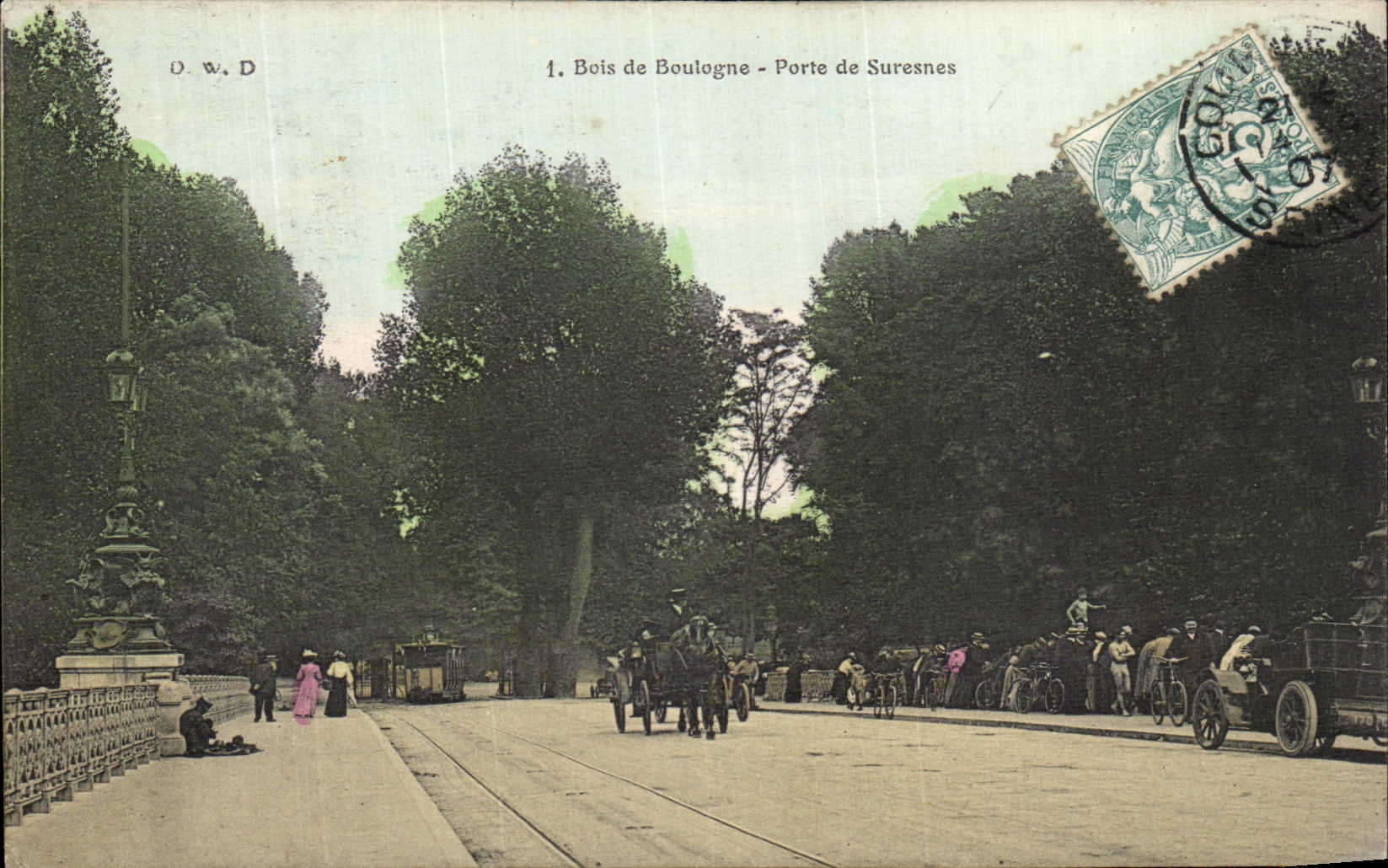VINTAGE POSTCARD Paris Bois de Boulogne Carries of Suresnes