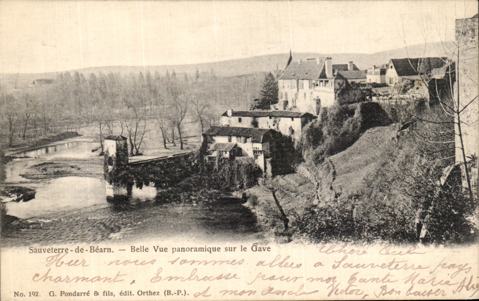 CPA Sauveterre de Bearn Belle Vue Panoramique Sur le Gave