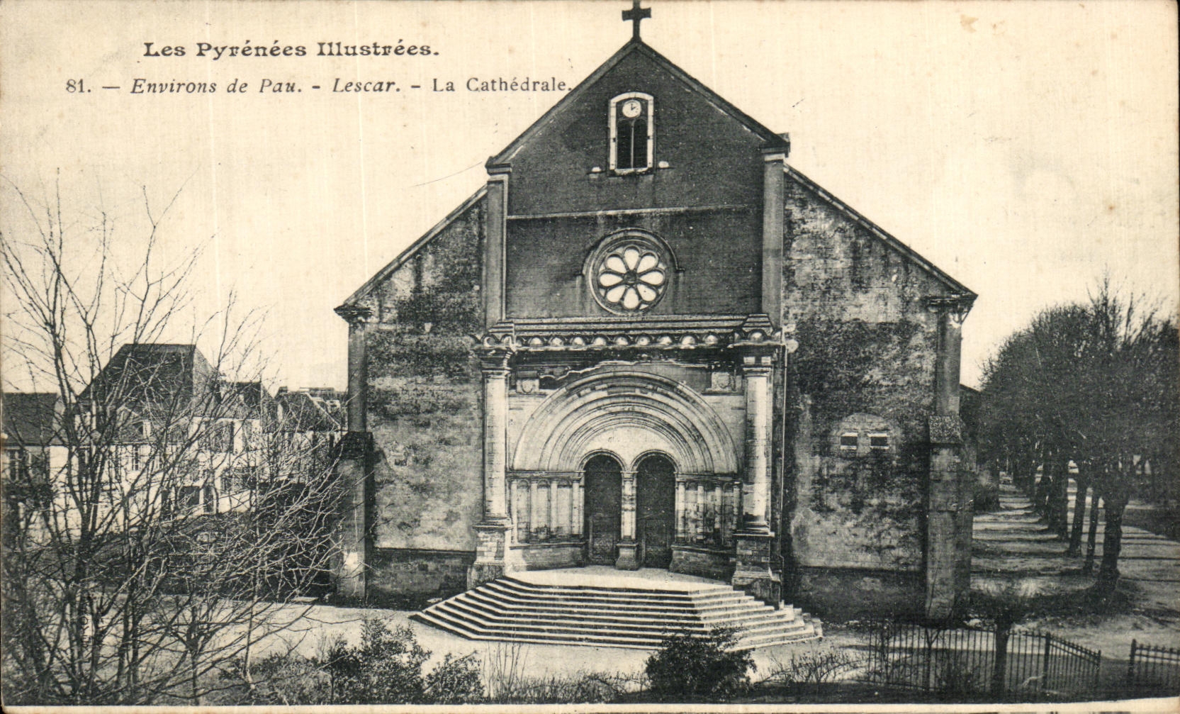 VINTAGE POSTCARD Surroundings Of Pau Lescar the Cathedral