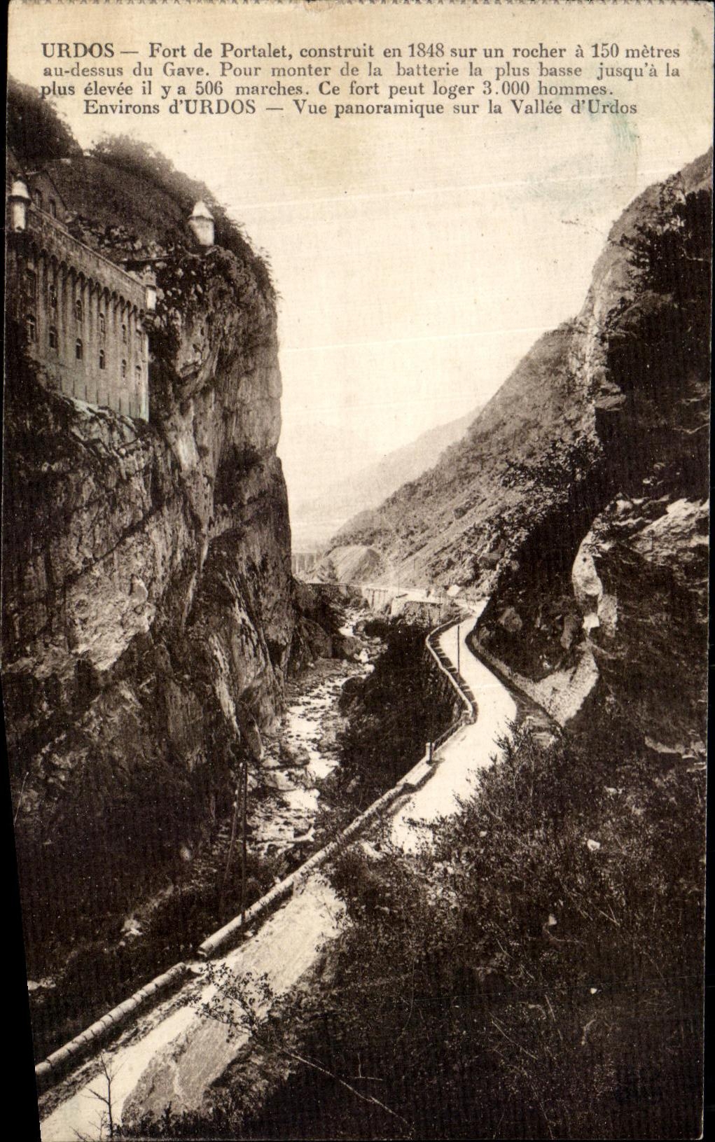 VINTAGE POSTCARD Strong Urdos of Portalet